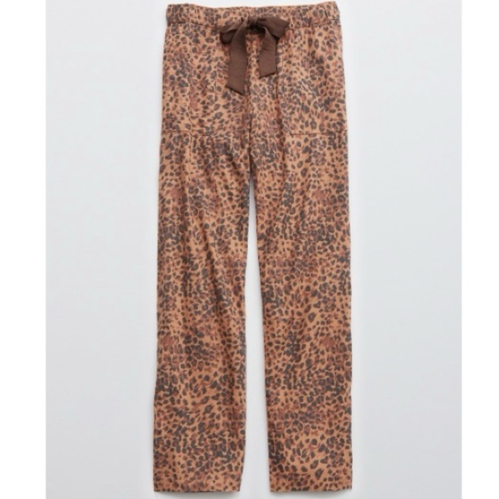 Aerie Leopard Print Flannel Pajama Pants - XXL